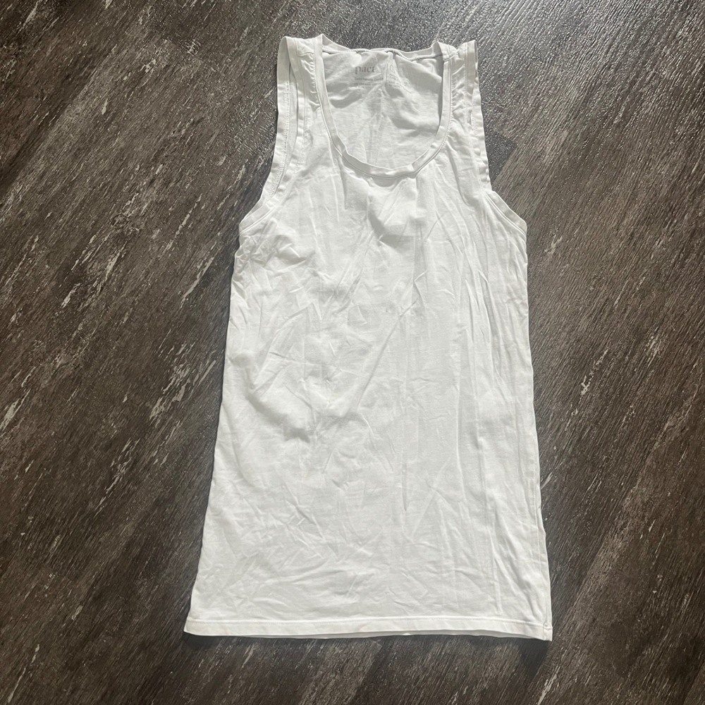 Pact Organic Cotton Tank Top White Casual Layering Basic Sleeveless Small S